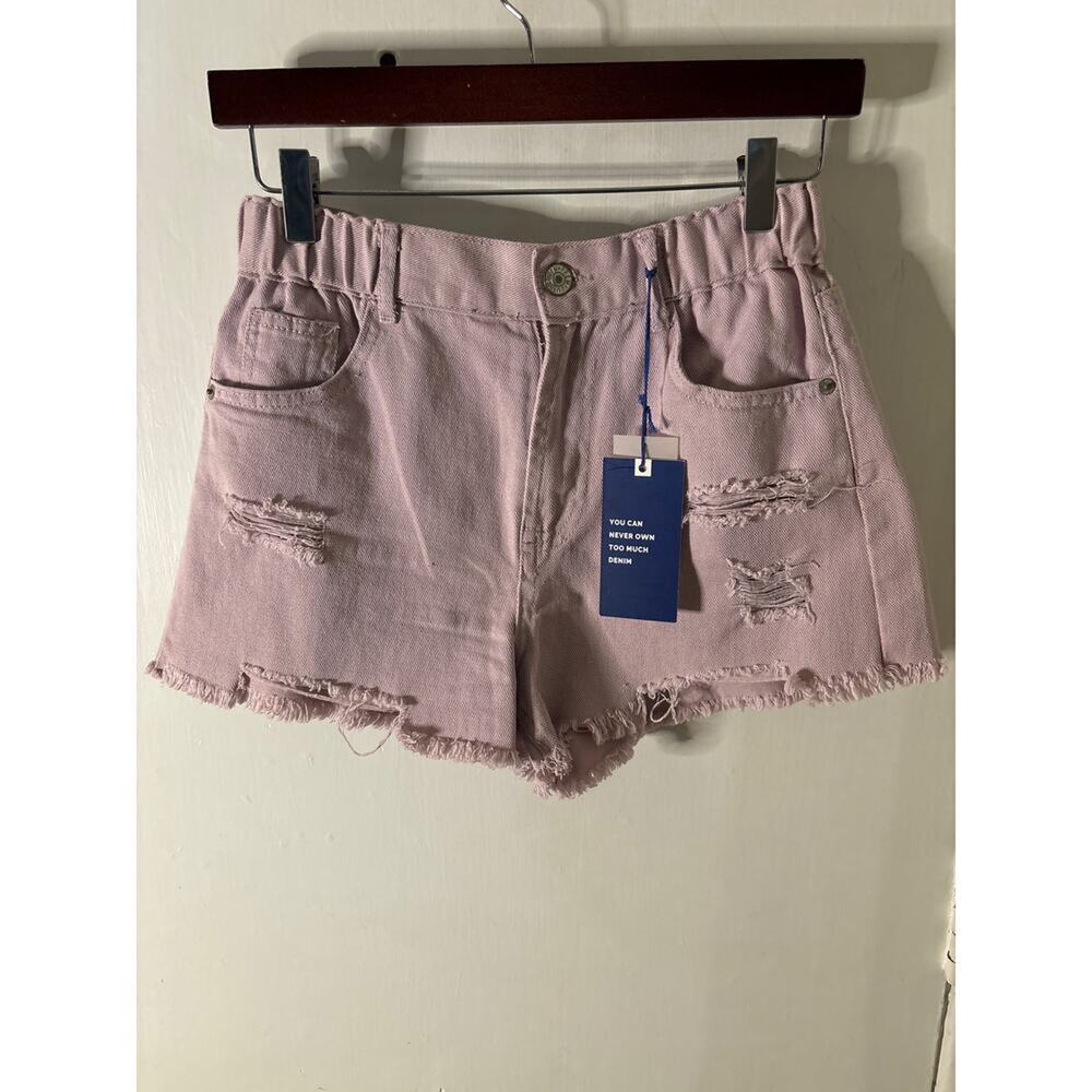 Love Tree Purple Raw Hem Denim Shorts S Costal Cowgirl Coconut Girl Festival NEW